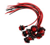 Beaupretty 10pcs LED Side Marker Lamp 12-24v Red round Vehicle