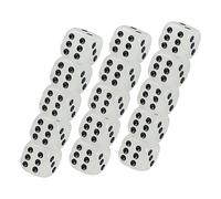 Beaupretty 10pcs Luminous Six Sided Dice Rounded Edges Black Dots Plaything for Party Games Bar Ktv Indoor Outdoor Fun and Math Events