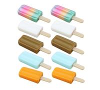 Beaupretty 10pcs Mini Ice Cream Model Realistic Dollhouse Accessories Colorful Dessert Figurines for Creative Play and Party Decoration Safe Artificial Materials