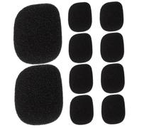 Beaupretty 10pcs Mini Microphone Covers Sponge Windscreen Lapel Headset Mic Protection for Speech Teaching Conferences with Soft Sound Insulation