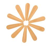 Beaupretty 10pcs Mini Oval Bamboo Cosmetic Spatulas for Mixing Facial Masks, Skin Care Tools with Timesaving Design and Secure Grip, for DIY Mud Mask Scraper Sessions