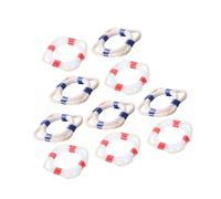 Beaupretty 10pcs Miniature Life Buoy Swim Rings for Dollhouse Decorations Small Red and Blue Mini House Props Compact DIY Scene Accessories Versatile Photography and Craft Ornaments