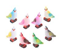 Beaupretty 10pcs Miniature Resin Parrot Figurines Micro Landscaping Bird Statues Decorative Garden Ornaments for Home Office Flowerpot Rustic Farmhouse Decor