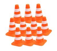 Beaupretty 10pcs Miniature Traffic Cones for Sand Table Road Cones DIY Scene Decor Realistic Bright Colors Safety Barriers Educational for Interaction