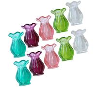 Beaupretty 10Pcs Miniature Vase Set Elegant Mini for Home Decor for Dollhouses and Micro Landscapes Simulation Planters Colors Each