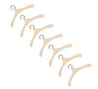 Beaupretty 10pcs Miniature Wooden Doll Clothes Hangers Micro Landscape Decor Tiny Furniture Accessories for Dollhouse Mini Doll Garment Rack Storage