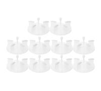 Beaupretty 10pcs Nail Art Holder Transparent Non-slip Plastic Base Portable Nail Tip Display Stand for Salon Home Practice with Multiangle Positioning and Reusable Design