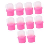 Beaupretty 10PCS Nail Polish Remover Soaker Covers Reusable Nail Removing Tools for Manicure Waterproof for Home and Salon Use