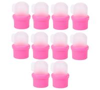 Beaupretty 10PCS Nail Removing Covers Manicure Tools Nail Polish Removers Soak Off Caps Durable PP Material Comfortable Fit and Salon Use