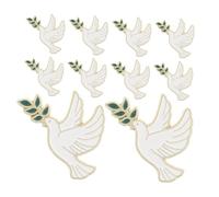 Beaupretty 10pcs Peace Dove Brooch Metal Bird Lapel Pins with Olive Branch Symbol for Suits Coats Bags Stylish Accessory for Men and Women Gift Expressing Harmony and Goodwill