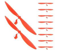Beaupretty 10pcs Plastic Model Airplane Propellers Helicopter Spare Parts for Outdoor Flights Stem Science Projects DIY Aircraft Accessories Orange Blades