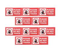 Beaupretty 10pcs Please Do Not Touch Vinyl Safety Warning Stickers 5cm X 10cm Self-adhesive Caution Labels for Doors Windows Industrial Use