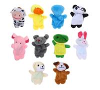 Beaupretty 10pcs Plush Animal Finger Puppets for Soft Storytelling Educational Narrative Role Play