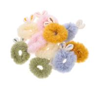 Beaupretty 10pcs Plush Ear Hair Scrunchies Cute Elastic Hair Ties for Women Soft Fuzzy Ponytail Holders Comfortable Accessories for Teens and Girls