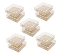 Beaupretty 10pcs Portable Lash Box Frosted Gold False Eyelash Storage Container with Trays Compact Dustproof Organizer for Salon and Travel