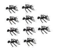 Beaupretty 10Pcs Realistic Fake Black Ants Prank Figurines for Halloween Party Educational Insect Props Creepy Trick Decorations