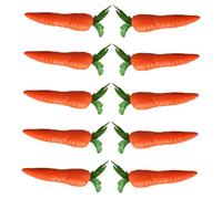Beaupretty 10pcs Realistic Fake Carrots Model for Home Decor and Play Lifelike Carrot Simulation for Photography Props Still Life Art and Store Display Decorative Vegetable Ornaments