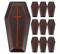 Beaupretty 10pcs Realistic Mini Coffin Candy Boxes Halloween Prank Props Abs Small Coffin Box with Lid for Treats Decorations for Halloween Parties Decor