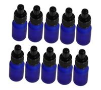 Beaupretty 10pcs Reusable Glass Sub Bottles Frosted Essential Oil Container Travel-friendly Aromatherapy Packaging for Blends and Massage Oil