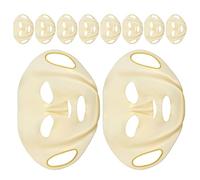 Beaupretty 10pcs Reusable Gold Silicone Face Mask Covers for Puffiness Relief - Stretchable Moisturizing Skincare Sheet Masks for Beauty and Facial Treatment