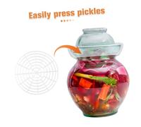 Beaupretty 10pcs Round Vegetable Pickle Press Plates for Fermenting Jars Fermentation Weights for Kimchi Sauerkraut Pickles and Infused Beverages Suitable for Home and Commercial Use