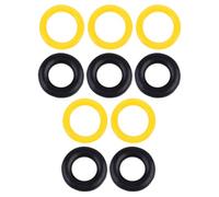 Beaupretty 10pcs Sewing Machine Bobbin Winder Rubber Ring Friction Wheel Tire Ring Replacement Accessories Yellow and Black for Universal Sewing Machine Parts
