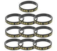 Beaupretty 10pcs Silicone Graduation Bracelets for Class for Graduation Parties Celebrations Commemorative Wristbands for Students Essential Accessories