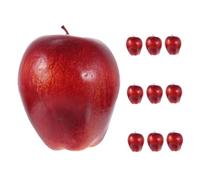 Beaupretty 10pcs Simulation Red Delicious Apples Realistic Fake Fruit Photo Props for Material for Home Decor and Teaching Tools