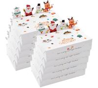 Beaupretty 10pcs Small Christmas Gift Boxes Paper Candy Boxes for Party Favour with Ribbon Foldable Animal Design Xmas Style Decoration Supplies