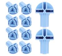 Beaupretty 10pcs Small Plastic Cat Cage Caster Wheel Connectors Abs Material Easy Installation Universal Clip-on Swivel Stem Sleeves for Bird Cages and Wardrobes