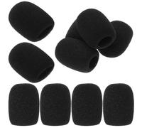 Beaupretty 10pcs Soft Sponge Lapel Microphone Covers 40x30x15mm Replacement Windscreens for Headset Microphones Suitable for Conference and Aviation Use