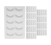 Beaupretty 10pcs Synthetic Eyelash Extension Practice Strips Thickness Hypoallergenic Fibers Reusable Training Kit for Beginners Lash Extension Practice