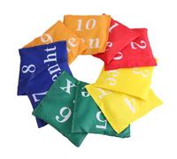 Beaupretty 10pcs Toss Game Bean Bags for Reinforced Stitching Lightweight Throwing Bean Bags for Outdoor Sports Indoor Fun Portable Square Round to Coordination and Interaction