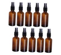 Beaupretty 10pcs Travel Tea Color Glass Spray Bottles Refillable Portable Perfume Atomizer Bottles Mini for Essential Oils Liquid Water