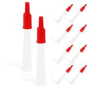 Beaupretty 10pcs Universal Caulk Nozzle Applicators with Red Seal Caps, Replacement Caulking Finishing Tips for Sealant Tubes, Compatible with Standard Caulking Tubes, Suitable for Bathroom