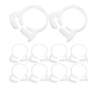 Beaupretty 10pcs White Nylon Plastic Hose Clamps with Teeth Heavy Duty Single Ear Hose Attachment Clasp for Garden and Industrial Use (φ25.5-φ27.5mm)