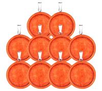 Beaupretty 10pcs Wooden Bezel Pendant Tray for DIY Crafting, round Shape Hanging Pendant Tray with Simple Decorative Style, Multipurpose Bezel Blank for Jewellery Making and Display