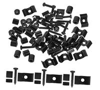 Beaupretty 10Set Guitar String Retainers with Screws Durable Headstock String Guides for Electric Guitar Efficiently Reduces String Friction and Enhances Tuning Stability Black