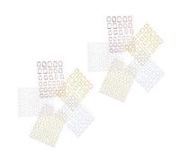 Beaupretty 10Sheet Gold Nail Art Stickers Self-Adhesive Metallic Geometric Frame Decals for Women DIY Manicure Quick Application Elegant Nail Decor