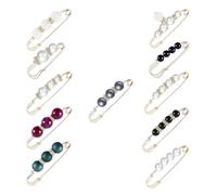Beaupretty 11pcs Pearl Decor Brooch Pins for Women Alloy Waist Circumference Modification Clothes Collar Decoration Elegant and Sturdy Dress Accessories