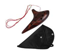 Beaupretty 12-hole Alto C Key Ceramic Ocarina Flute Set with Sheet Music, Lanyard Carry Bag - Professional Wind Instrument for Beginners and Intermediate Players, Suitable and Adults