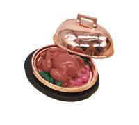 Beaupretty 12 Miniature Dollhouse Turkey Model Decoration, Mini Chicken Figurine for Playhouse Accessories, Christmas Kitchen Scene Table Ornament