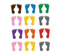 Beaupretty 12 Pairs Non Slip Footmark Stickers for Kindergarten Floor and Pool Safe Adhesive Footprint Decals for Home Bathroom and Nursery Random Mixed Colors Easy to Stick and Random Color