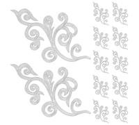 Beaupretty 12 Pcs Embroidered Appliques for Clothes, Polyester and Cotton Fabric Patches Iron-on Adhesive, Decorative Sew-on Patches for Clothing Repair and DIY Embroidery