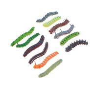Beaupretty 12 Pcs Realistic Prank Caterpillar Set Lifelike Fuzzy Worm Figures for Halloween April Fools Day Party Supplies Fun Props to Friends and Family Random Color