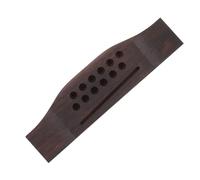 Beaupretty 12-string Rosewood Guitar Bridge Go210 Precisely Shaped Pre-drilled Bone Slotted Saddle Elegantly Crafted Bridge with Vintage Look for Acoustic Guitar DIY Replacement