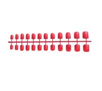 Beaupretty 120 Pcs Red Coffin Shape Fake Nail Tips Patch Multi-size Plastic Full Cover False Nails for Women Learners Festival Manicure Art