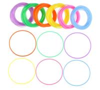 Beaupretty 120pcs Colorful Silicone Jelly Bracelets and Hair Ties Neon Accessories for Parties Versatile for Daily Wear and Glow Dark Events Elasticity for All Hair Types