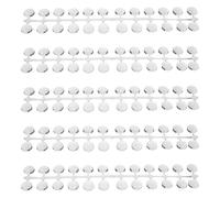 Beaupretty 120pcs Nail Colour Display Palette Plastic High Transparency Material round Flat Bead Shape Creative Design Stable Flat Bottom Comprehensive Color Comparison for Manicure Salon Use