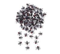 Beaupretty 120pcs Realistic Plastic Bugs Mini Simulated Flies Prank for Halloween and April Fools Day Party Favors Portable Lightweight Props for Creative Photography and Social Media Content